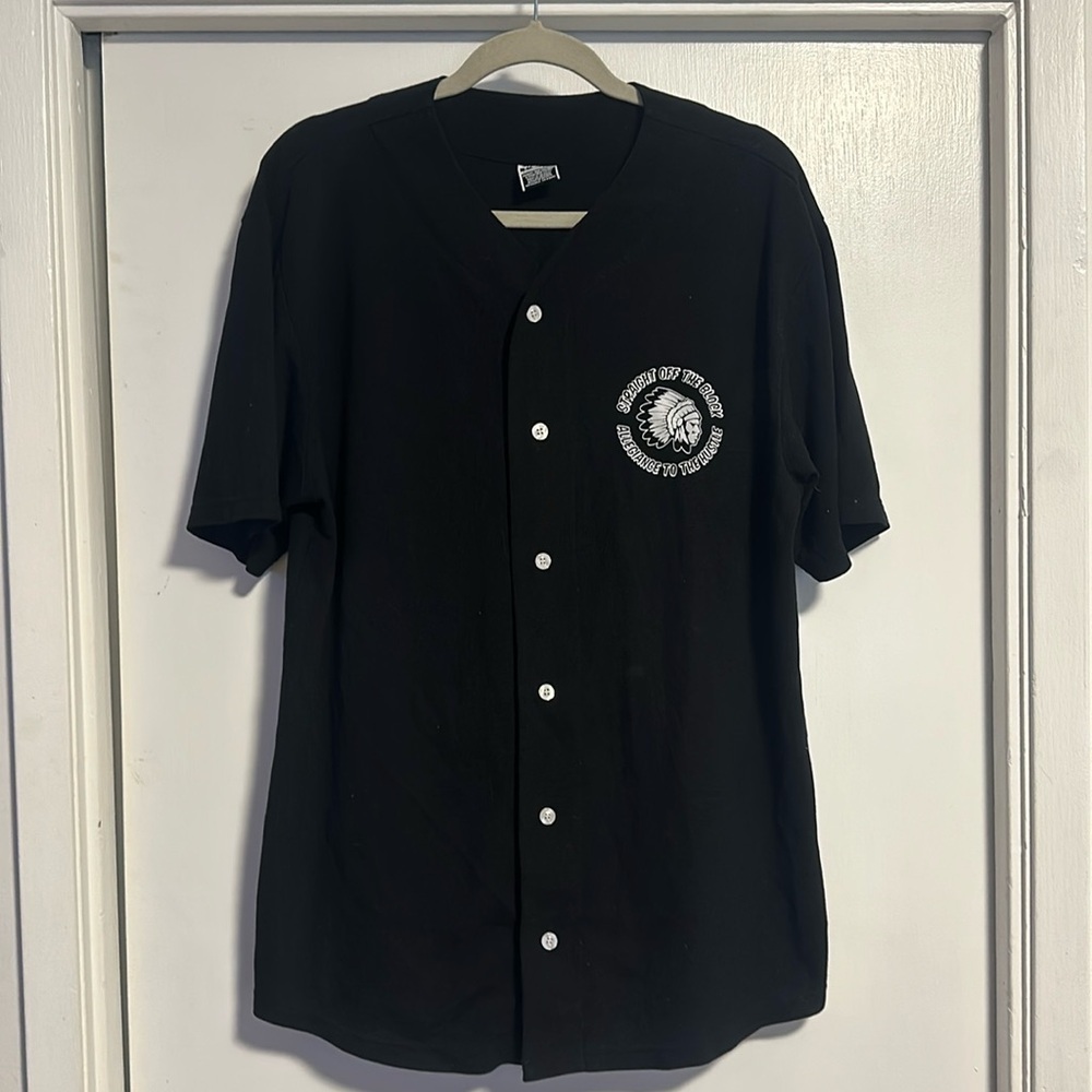 EUC: Vintage Y2K Jersey Hustle Gang Mens  Large Shirt 100% cotton